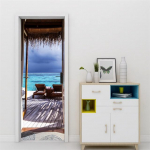 Loomingulised uksekleebised Metsa loodusmuster PVC isekleepuv tapeet Kodukaunistused Seinamaalingud K&uuml;lmkapi kunst plakatid Uksekate 77cm x 200cm