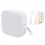 Q30 Sildimasin Mini Tasku Termiline Sildiprinter K&otilde;ik &Uuml;hes BT &Uuml;hendus Kleepuv Silt DIY with 1pc label roll valge