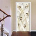 3D kuldsed uksekaunistuskleebised marmorist lihtsad abstraktsed jooned lilled elutoa tapeet Kodukaunistus Magamistoa kunstikleebised 90x200cm(cut 2 pcs)