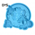 Korduvkasutatav vaiguvorm Kodune kerge k&auml;rgstruktuuri mesilase meisterdamise silikoonvorm sinine