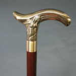 Messingist alasti daam Massingist jalutuskepp viktoriaanlik puidust kepp, antiikne kingitus