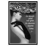 Les Tr&eacute;sors De Lily [A0146] &ndash; mustvalge l&otilde;uend  Quotes  (Ilu r&otilde;&otilde;mustab silmi, leebus v&otilde;lub hinge &ndash; Voltaire) - 40x60 cm NA must