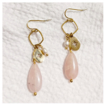 Les Tr&eacute;sors De Lily [R6353] - Roosa kullast  Cl&eacute;opatra  terasest k&otilde;rvar&otilde;ngad - 50x14 mm Heleroosa