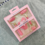 3 tk. vaigu rull-massaažikomplekt n&auml;ole kehale Gua Sha n&auml;ohooldusrull n&auml;omasseerija Beauty Health nahahooldusvahend roosa