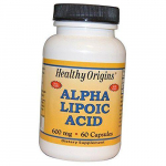 Alfa-lipoehape kapslid, Alpha Lipoic Acid 600, Healthy Origins 60 kapslit (70354004) 60caps