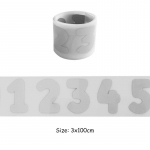 Number 1-9 helkurplaaster Kuumstantsiv foolium 3x100cm kapuutsid isetehtud soojus&uuml;lekande riided kleebised parches Ropa triikraud kangal 3x100cm