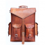 Nahast kitse seljakott S&uuml;learvuti Vintage kott Ehtne seljakott, pruun Travel Messenger 11x15x5 pruun