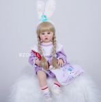 BZDOLL Lifelike Reborn Doll Pehme Silikoon, 60cm 24 Tolline T&uuml;drukule Vin&uuml;&uuml;lprintsess Beebiriidest Bebe S&uuml;nnip&auml;evakingitus