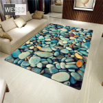 3D kivist suur vaip elutuppa V&auml;rviline munakivist tr&uuml;kitud flanellist k&auml;snvaip magamistoa jaoks k&ouml;&ouml;gimatt libisemisvastane vannituba 160x200cm 1pcs