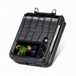 Rahakotifunktsiooniga telefonirihmaga nahk&uuml;mbris Samsung Galaxy Z Flip 4 5g Flip4 t&auml;ieliku kaitsega kaardipesa kate for Samsung Z Flip 4 must