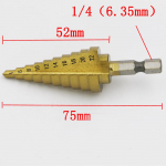 (Nikita) 422 mm HSS 4241 kuuskant titaanist koonuspuuriga augul&otilde;ikur lehtmetalli jaoks One Size kollane