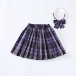 S&uuml;gis-kevad-suvi vabaaja t&uuml;drukute plisseeritud seelik Ruuduline seelik &Uuml;li&otilde;pilaskleit Bowknot l&uuml;hike seelik 170