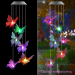 1 tk Purple Butterfly p&auml;ikesetuulekellad v&auml;rvimuutustuled &otilde;ues, ainulaadne mobiilne tuulekell