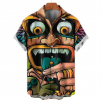 Suvine pealuu 3d Hawaii s&auml;rk meestele Suured vabaaja meeste s&auml;rgid T&auml;navar&otilde;ivad Rannar&otilde;ivad Meeste topid L&uuml;hikeste varrukatega pluus Trendikad s&auml;rgid XXXXXL