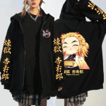 Mood Anime Kochou Shinobu T&otilde;mblukuga kapuuts Manga Talvine S&uuml;gis Kevadine Jope Anime Pusa Harajuku Demon Slayer Kimetsu Ei Yaiba Mantlid 4XL