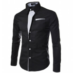 Moodne Camisa Masculina pikkade varrukatega s&auml;rk Meeste Slim Fit Disain Formaalne Vabaaja Br&auml;ndi Meeste Kleit S&auml;rk Suurus M-4XL XXXXL valge