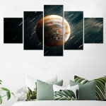 5 t&uuml;kki Seinakunst L&otilde;uend Ruum Jupiter Plakat Tapeet maalimine Elutoa Pilt Prindi Magamistoa seinamaaling Kodukaunistus 20x35cm*2 20x45cm*2 20x55cm*1
