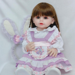 55 cm Reborn Baby Doll Full Silikoonist keha Vin&uuml;&uuml;l vasts&uuml;ndinud m&auml;nguasi T&uuml;drukule Printsess Bebe Reborn M&auml;nguasi s&uuml;nnip&auml;evaks j&otilde;ulukingiks