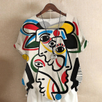 V&auml;rviline n&auml;oga naiste T-s&auml;rk 2023 Suvine mood Naiste r&otilde;ivad 3D Kunstiline n&auml;otopsid T-s&auml;rgid T&auml;navar&otilde;ivad Uus naiste suur T-s&auml;rk S