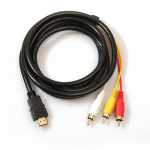 1,5 m/5 jala pikkune HDMI-AV-3RCA &uuml;henduskaabel k&otilde;rglahutusega Plug-and-play konverteri adapteri juhe mitmev&auml;rviline