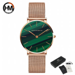 Hannah Martin naiste k&auml;ekellad Moodne kvartsliikumine Relogio Feminino Emerald Rose Gold veekindlad k&auml;ekellad must