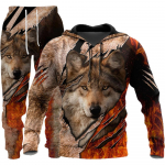 Wolf 3D tr&uuml;kitud kapuutsiga riided &uuml;likond p&uuml;ksid &uuml;likond meeste kevad- ja s&uuml;gise vabaaja kampsun Pullover meeste dressikomplekt mood meeste jaoks 6XL
