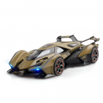 1:22. skaala Lambos Vision Gran Turismo V12 GT Simulatsioon Sportauto, Sulamist Mudelauto Modifitseeritud Valatud M&auml;nguasi Valguse ja Heliga Laste Kingitus 1/22-20.5x9.5x4.5cm roheline