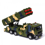 1/50 mastaapne s&otilde;jaline raketiheitja Diecast mudelm&auml;nguasi, tagasit&otilde;mmatav m&auml;nguasi koos heli ja valgusega lastele V&auml;ikelapse poistele T&uuml;drukutele Kingikogu 1/50-19.5x13.5x5.5cm