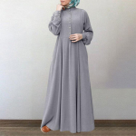 Naiste s&uuml;gisene moslemi kott-pikk kleit Abaya Kaftan t&auml;isvarrukatega massiivne &uuml;lisuur p&auml;ikesekleit XXXXL hall