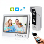 2,4G WIFI IP-video sisetelefonis&uuml;steem 9 ; Uksekellatelefoni LCD-ekraani APP Kaugavamise IR-&ouml;ine n&auml;gemine Androidi / IOS-i tugi