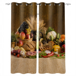 Retro maal&auml;hedases stiilis puuviljatoidu kardinad magamistuppa lastetuppa elutoa aknakardinad luksuslikud k&ouml;&ouml;gikardinad 135W x 92H(cm)