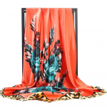 Kvaliteetsed luksuslikud siidist sallid peapael Sallid kaelasall naistele kett siidist sall naiste dekoratiivne sall 90*90cm kollane