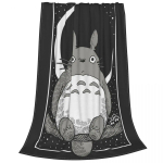 Anime Minu naaber Totoro tekk fliisist Moon Vintage salap&auml;rane soe tekk magamistoa diivanvoodi vaibale 75x100cm 30x40in
