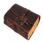 Nahast p&auml;evik Vintage k&auml;sitsi valmistatud nahast ajakiri Premium Antiik v&otilde;tme sulgemine 200 k&auml;sitsi valmistatud deckle serva antiiklehte