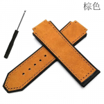 Asenda rihmad Hublot Big Bang Classic Fusionile 25mm * 19mm pandlaga 22mm mattnahast kellarihmaga tagak&uuml;ljel kummist kellarihm brown 25-19-22mm