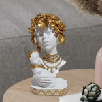 Aafrika naise kuju, naise skulptuur, kaasaegne b&uuml;st kujukeste esteetiline ornament koju Style A must