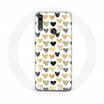 &Uuml;mbris Huawei p30 lite'i abstraktse tekstuuriga taustaga mustade s&uuml;damete jaoks