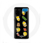 Samsung Galaxy S11 Plus &uuml;mbris Simpsons kleebised mustal taustal