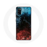 Coque pour Oppo A16 fond de texture abstraite rouge noir bleu