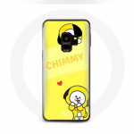 &Uuml;mbris Samsung Galaxy S9 BTS Bangtan BT21 Chimmy Jimin kollase taustaga