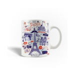 Mug en C&eacute;ramique La tour Eiffel Paris Capitale de la mode France