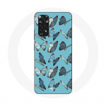 &Uuml;mbris Xiaomi Redmi Note 11S liblikatele Sinine taust