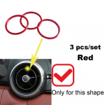 Car styling for Mazda MX5 CX3 MX-5 RF ND Auto Air Conditioner AC Vent Outlet Ring Trim MX-5 ND punane