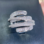 CMM uus Bling kuupmeetrist tsirkooniumoksiidist pulmapael naistele geomeetrilise keerdkujundusega luksuslik mood naiste s&otilde;rmus peoehteid kingitus valge kulla v&auml;rv