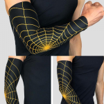 Spordik&auml;evarruka &auml;mblikuv&otilde;rgu muster Pehme Mugav Hingav Kukkumisvastane K&auml;esoojendaja Kaitsev Black-Gold Mesh M