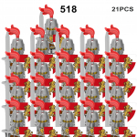 MOC Keskaegne s&otilde;jav&auml;earmee ehitusplokid Rooma s&otilde;duri m&otilde;&otilde;gafiguurid R&uuml;&uuml;tlid Kilp Relvad Aksessuaarid Tellised M&auml;nguasi