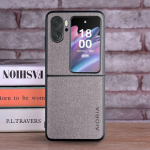 &Uuml;mbris Oppo jaoks Find N2 Flip 5G coque Luksuslik tekstiil Nahast pehme k&otilde;va telefoni&uuml;mbris oppo find n2 flip case capa Find N2 Flip helehall v&auml;rv