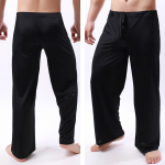 Uued meeste seksikad lahtised j&auml;&auml;siidist n&ouml;&ouml;riga p&uuml;ksid Mugavad Kodu Fitness Jooga V&auml;liskaubandus Vaba aeg Laia jalaga pidžaamad XL