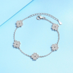 S925 Sterling H&otilde;be K&auml;ev&otilde;ru Naistele Xiaohongshu Sama Stiil Mikro-paigutusega Viie &Otilde;iega Moissaniidi K&auml;ev&otilde;ru Trendikas Stiil Adjustable size