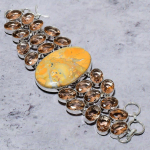 Naturaalne Malinga Jaspis, Morganiidi Gemstone 925 Sterling H&otilde;be K&auml;ev&otilde;ru 7-8 a5K38 beige